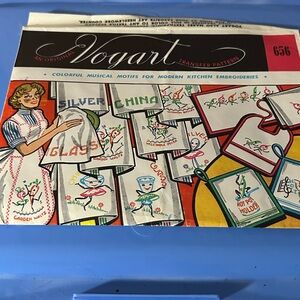 Vintage Vogart Transfer Patterns. Colorful Musical Motifs